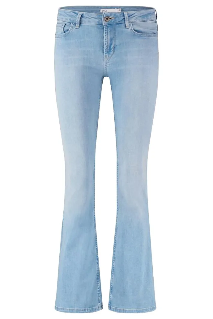DiDi Flared denim pants bleached- Denim | Lange Broeken