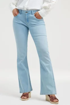 DiDi Flared denim pants bleached- Denim | Lange Broeken