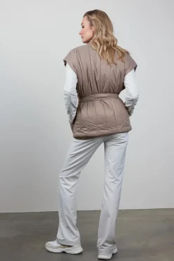 DiDi Gilet Romy mouwloos in taupe- Jassen | Gilets