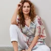 DiDi Kaftan in Offwhite with Ocean treasures XL print- Kaftans En Kimonos | Jurken & Tunieken