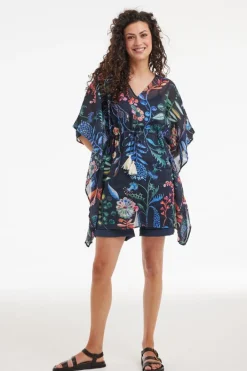 DiDi Kaftan Lagoon Botanic spice print- Kaftans En Kimonos | Jurken & Tunieken