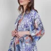 DiDi Kimono in Offwhite with Azur Fusion print- Kaftans En Kimonos | Jurken & Tunieken