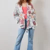 DiDi Kimono in Offwhite with Ocean treasures XL print- Kaftans En Kimonos | Jurken & Tunieken