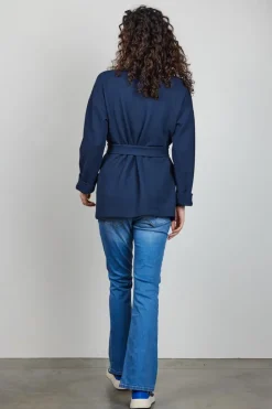 DiDi Kimono sweat vest Lois in donkerblauw- Truien & Vesten