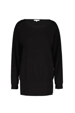 DiDi Long loose tee crew in black- Basics | T-shirts & Tops