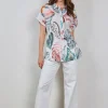 DiDi Loose blouse Sierra in Offwhite with Ocean treasures XL print- Blouses