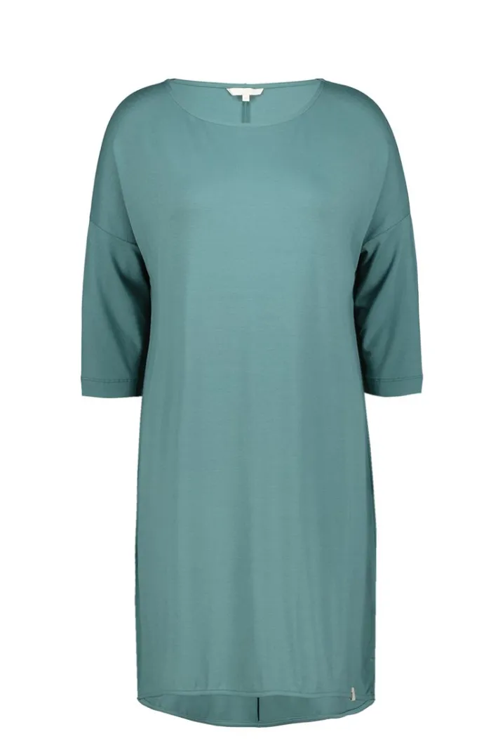 DiDi Loose dress 3/4 sleeves Atlantic green- Basics | Jurken & Tunieken
