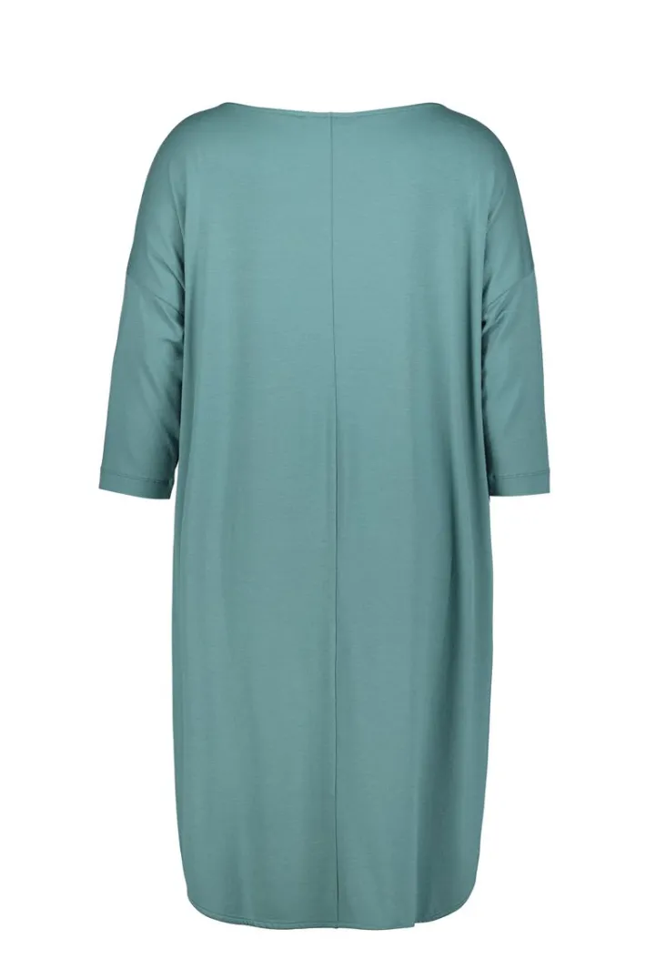 DiDi Loose dress 3/4 sleeves Atlantic green- Basics | Jurken & Tunieken