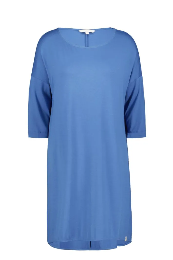 DiDi Loose dress 3/4 sleeves Dutch blue- Basics | Jurken & Tunieken