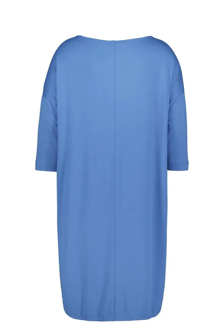 DiDi Loose dress 3/4 sleeves Dutch blue- Basics | Jurken & Tunieken