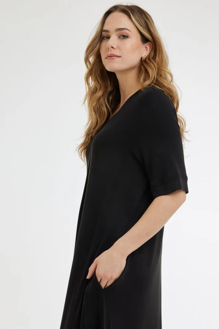 DiDi Loose dress Amore Black- Basics | Jurken & Tunieken