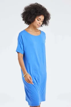 DiDi Loose dress Baya Ampora blue- Basics | Jurken & Tunieken