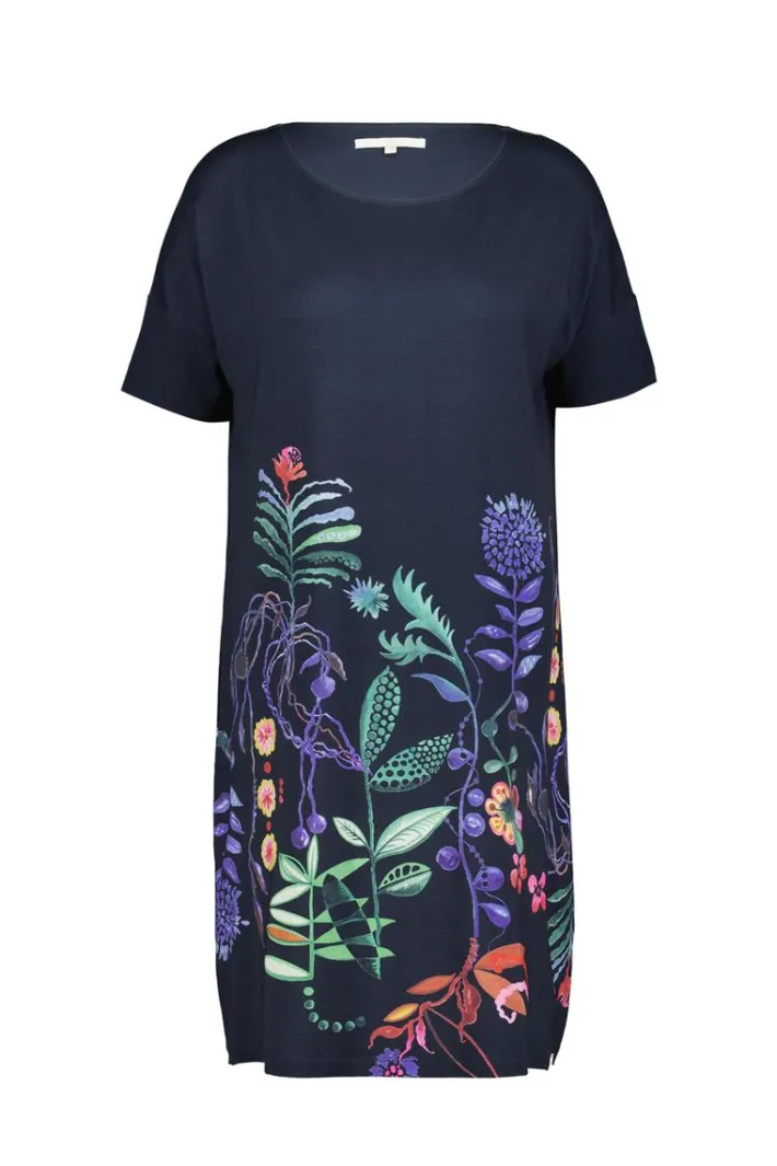 DiDi Loose dress Baya Botanic spice panel- Jurken & Tunieken