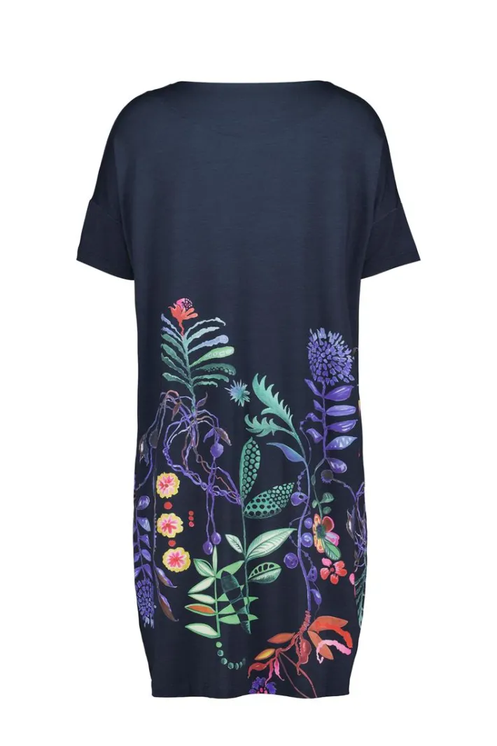 DiDi Loose dress Baya Botanic spice panel- Jurken & Tunieken