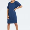 DiDi Loose dress Baya Dark blue- Basics | Jurken & Tunieken