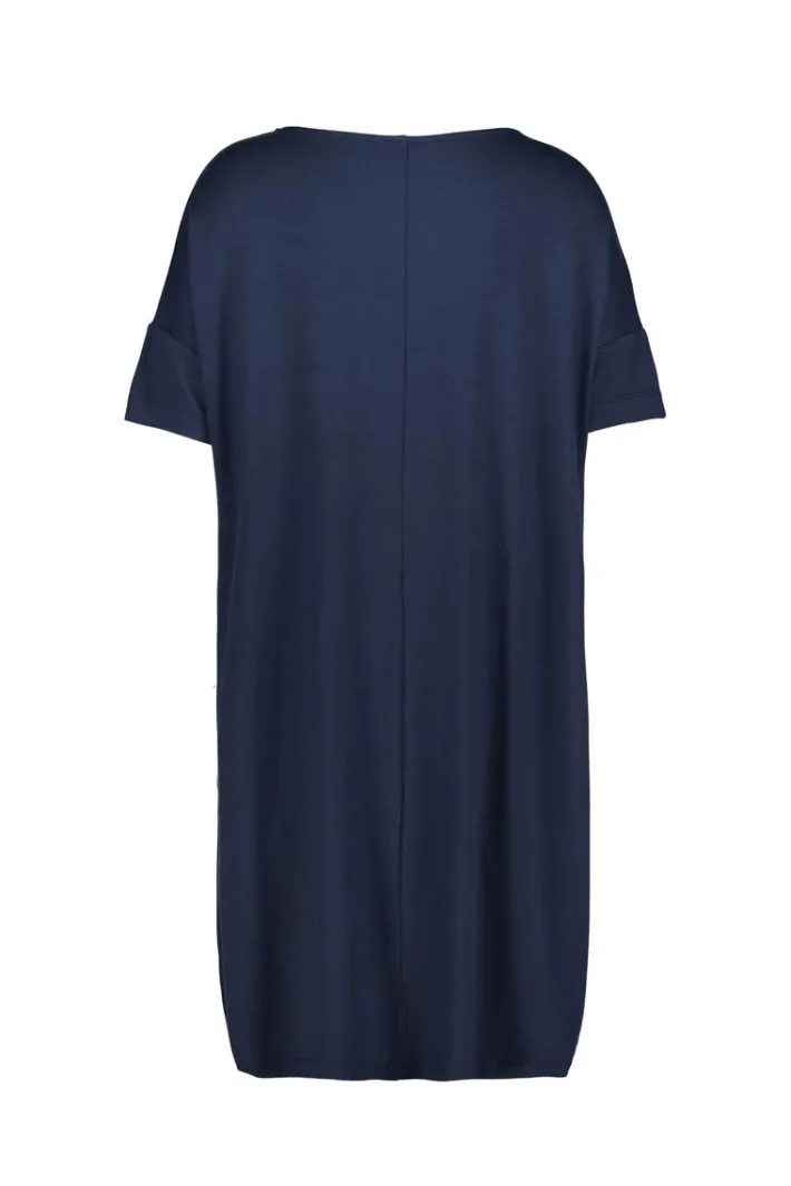 DiDi Loose dress Baya Dark blue- Basics | Jurken & Tunieken