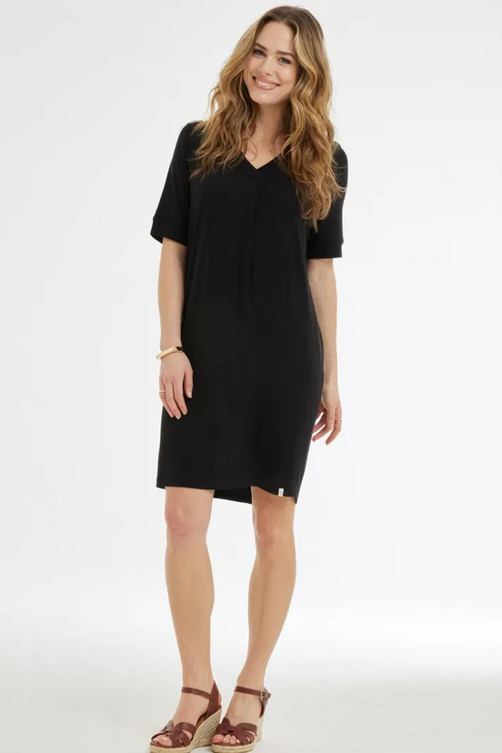 DiDi Loose dress Bisou Black- Basics | Jurken & Tunieken