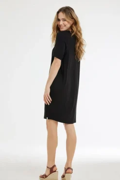 DiDi Loose dress Bisou Black- Basics | Jurken & Tunieken