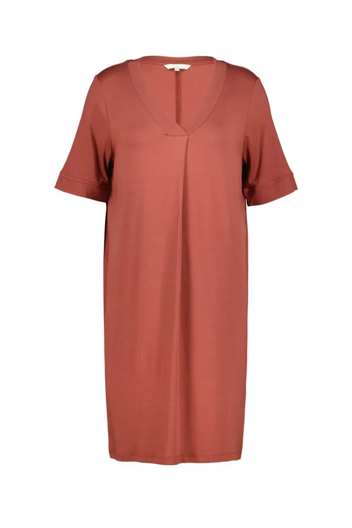 DiDi Loose dress Bisou Rust red- Basics | Jurken & Tunieken