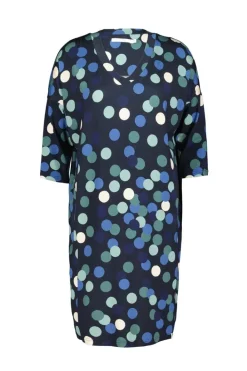 DiDi Loose dress Fancy Dark blue Fuji print- Jurken & Tunieken