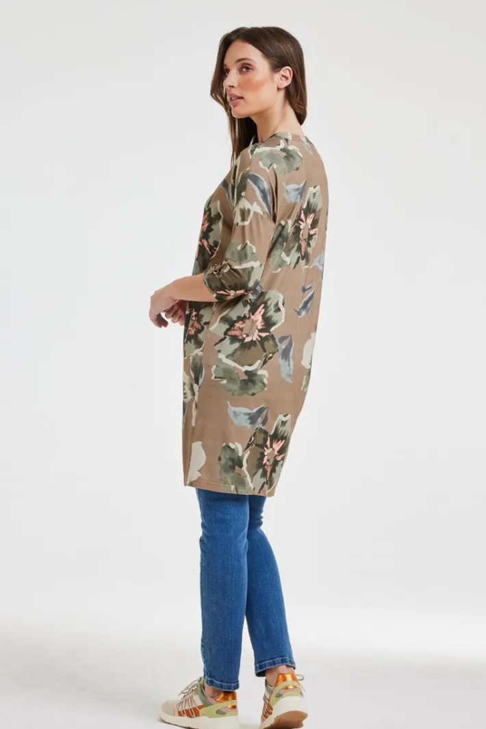 DiDi Loose dress Fancy Taupe Mazzo print- Jurken & Tunieken