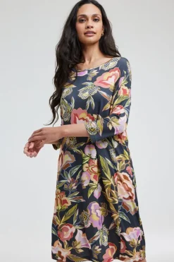 DiDi Loose dress Freedom Grey Twinkle print- Jurken & Tunieken