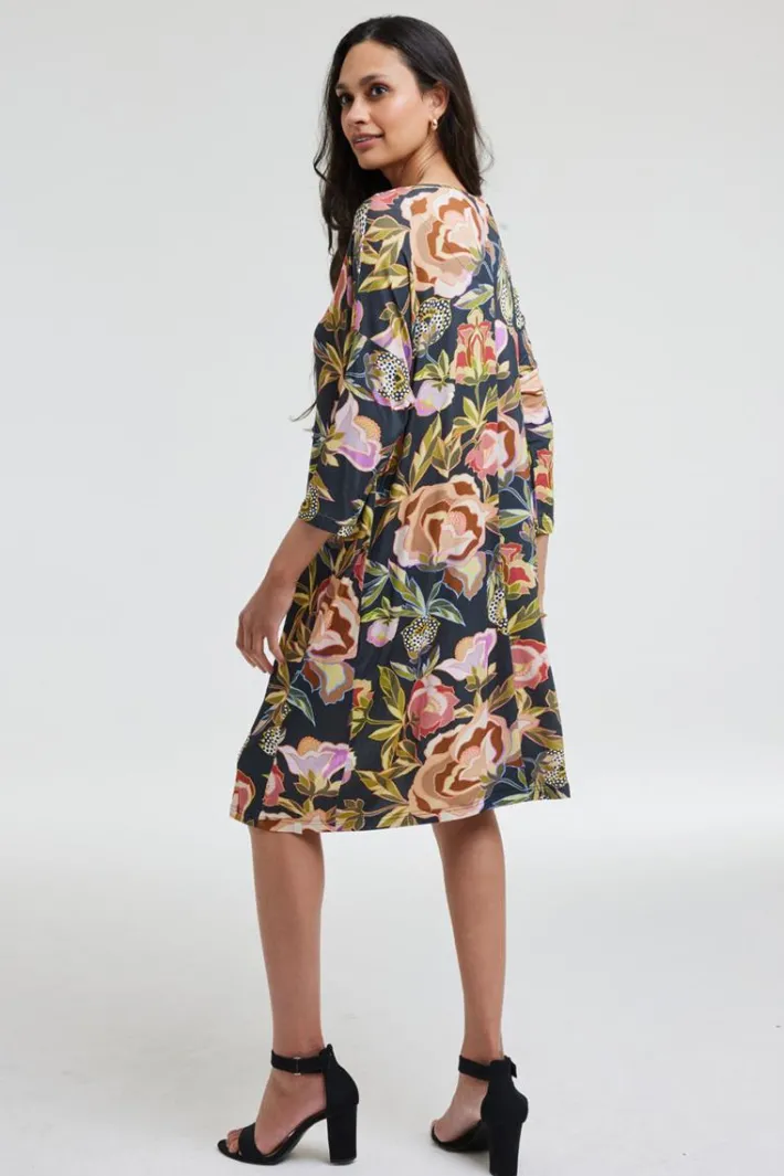 DiDi Loose dress Freedom Grey Twinkle print- Jurken & Tunieken