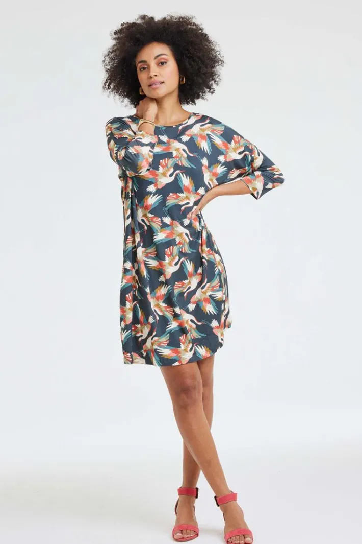 DiDi Loose dress Freedom Skydancer print- Jurken & Tunieken