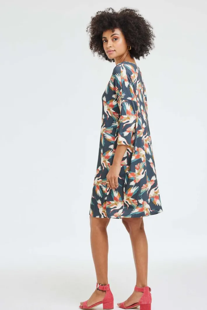 DiDi Loose dress Freedom Skydancer print- Jurken & Tunieken