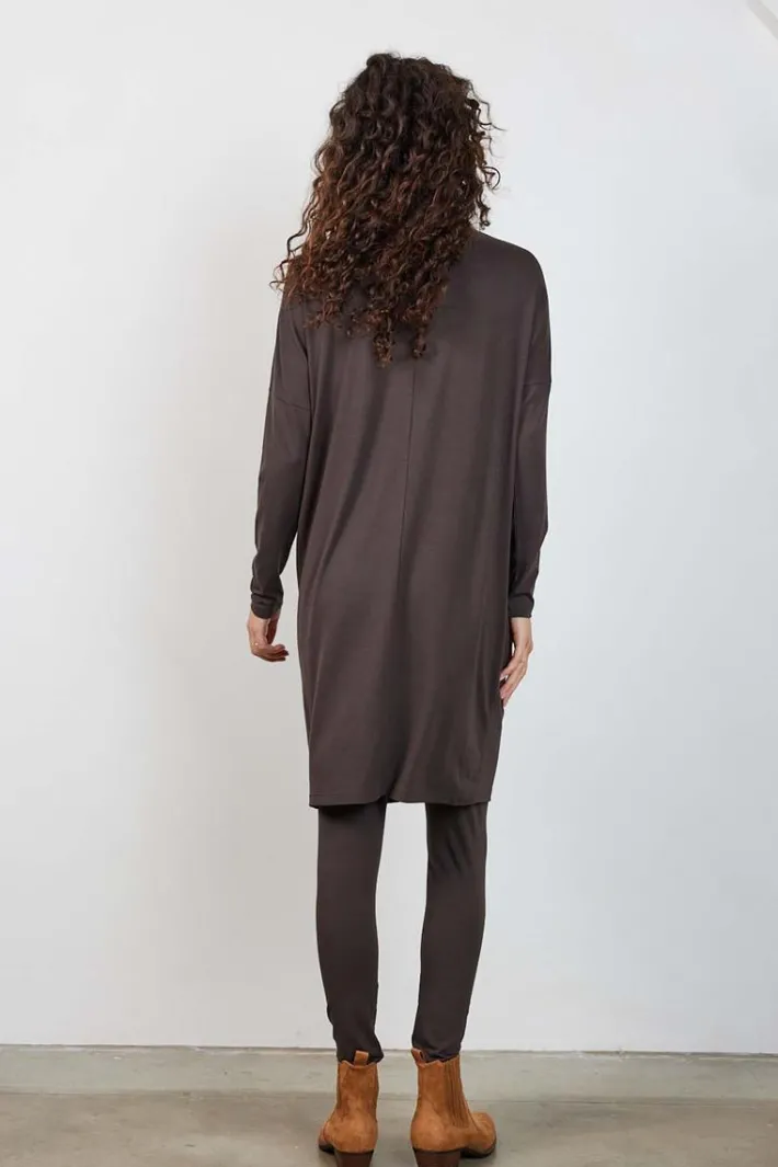 DiDi Loose dress Indy Dark chocolate- Basics | Jurken & Tunieken