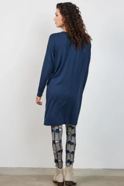 DiDi Loose dress Indy in Dark navy- Basics | Jurken & Tunieken