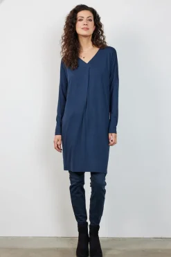 DiDi Loose dress Indy in Dark navy- Basics | Jurken & Tunieken