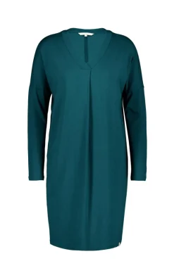DiDi Loose dress Indy in dark sea green- Basics | Jurken & Tunieken