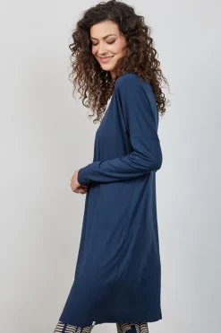 DiDi Loose dress Indy in Dark navy- Basics | Jurken & Tunieken