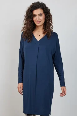 DiDi Loose dress Indy in Dark navy- Basics | Jurken & Tunieken