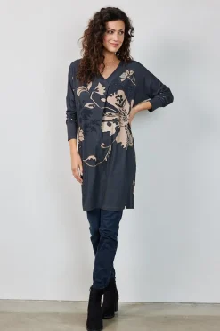 DiDi Loose dress Indy print Grey Ensemble panel- Jurken & Tunieken