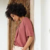 DiDi Loose tee Bacio Rust red- Basics | T-shirts & Tops