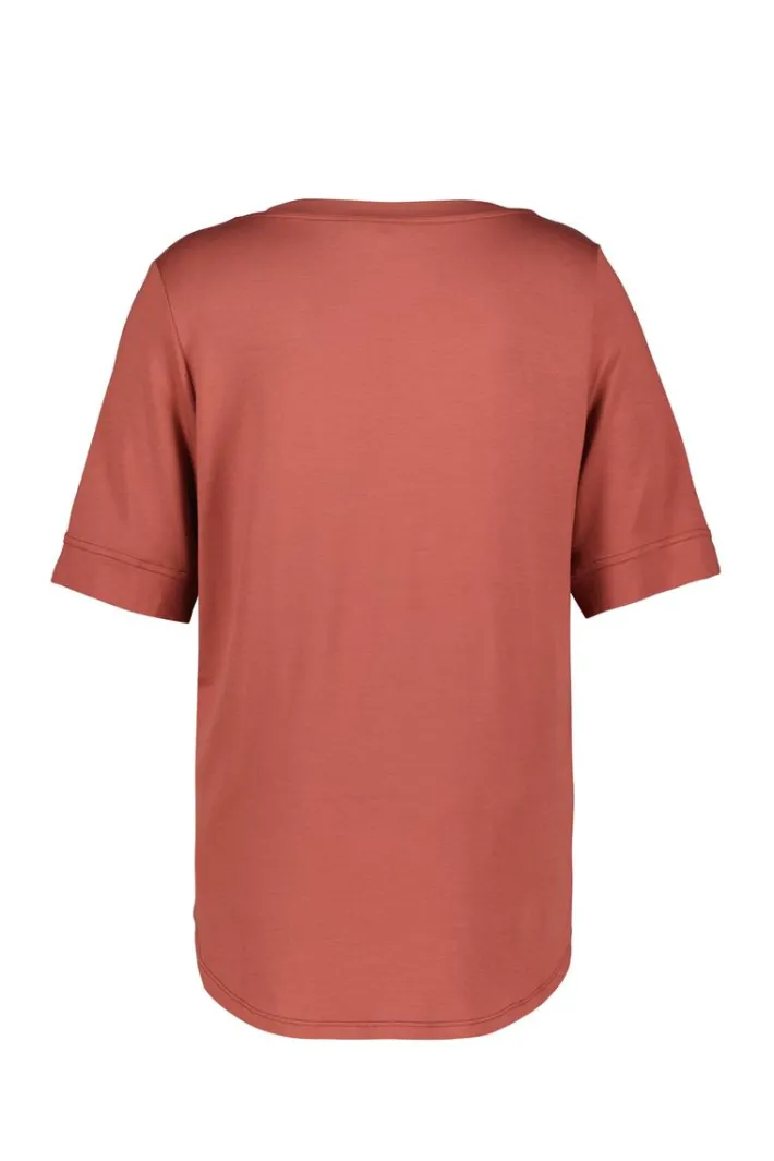 DiDi Loose tee Bacio Rust red- Basics | T-shirts & Tops
