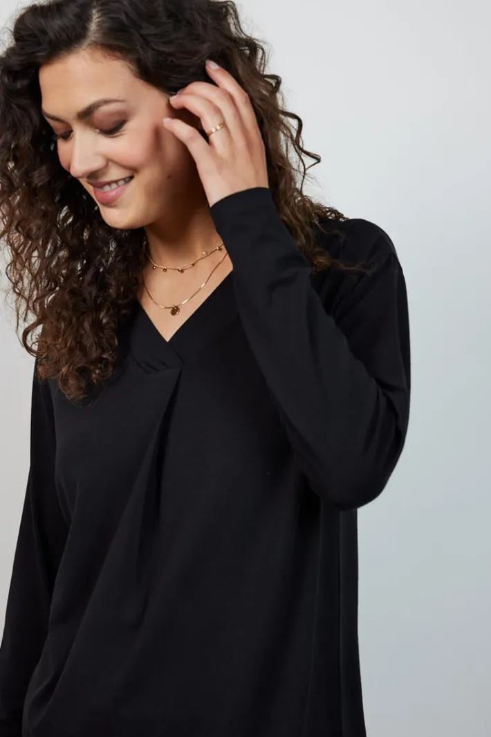 DiDi Loose tee Cindy Black- Basics | T-shirts & Tops