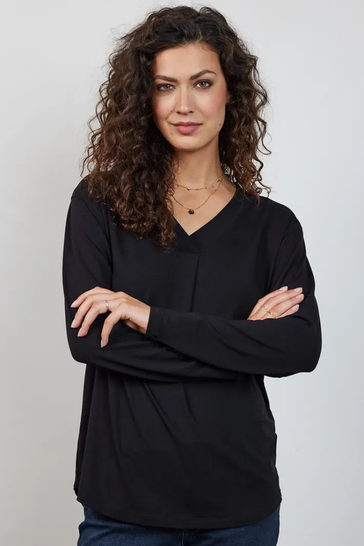 DiDi Loose tee Cindy Black- Basics | T-shirts & Tops
