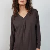 DiDi Loose tee Cindy Chocolate brown- Basics | T-shirts & Tops