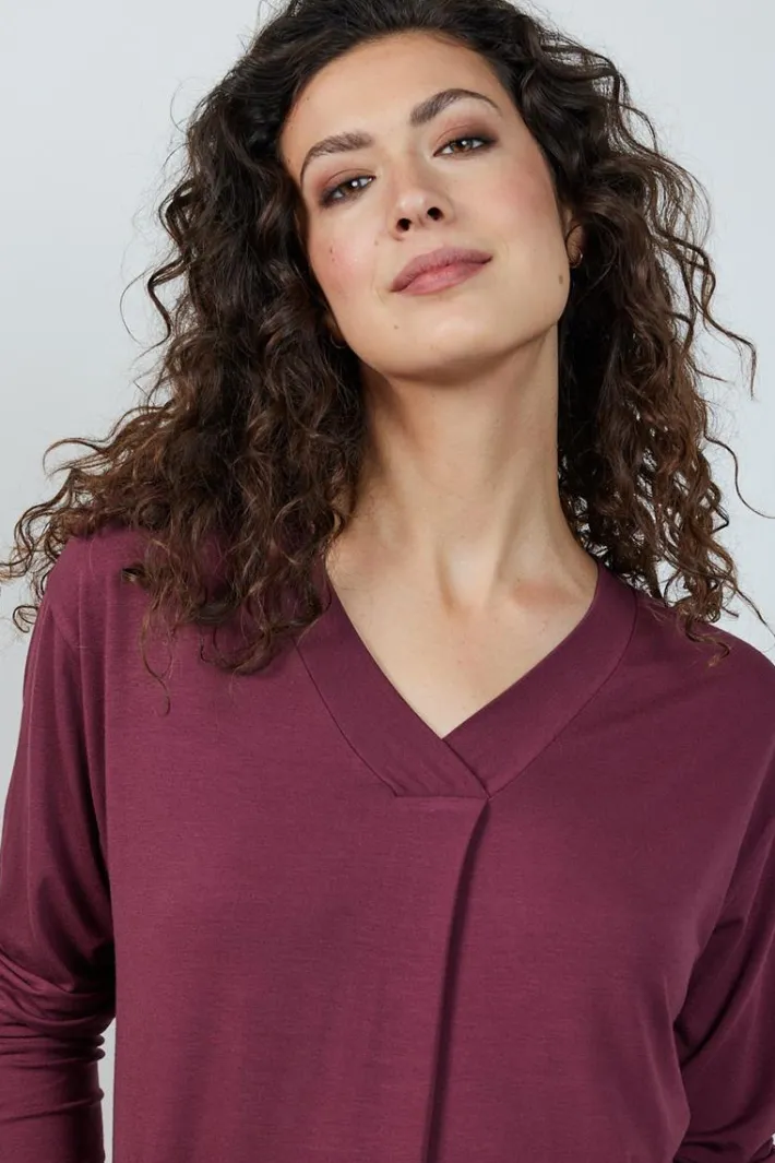 DiDi Loose tee Cindy Red mahogany- Basics | T-shirts & Tops