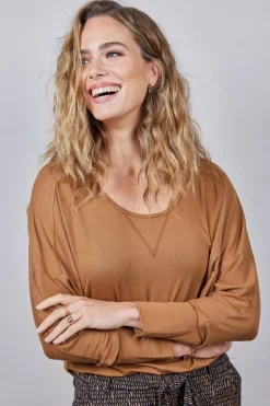 DiDi Loose tee Cozy in Nuthatch brown- Basics | T-shirts & Tops