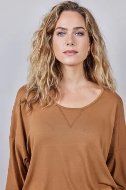 DiDi Loose tee Cozy in Nuthatch brown- Basics | T-shirts & Tops