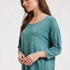 DiDi Loose tee crew 3/4 sleeves Atlantic green- Basics | T-shirts & Tops