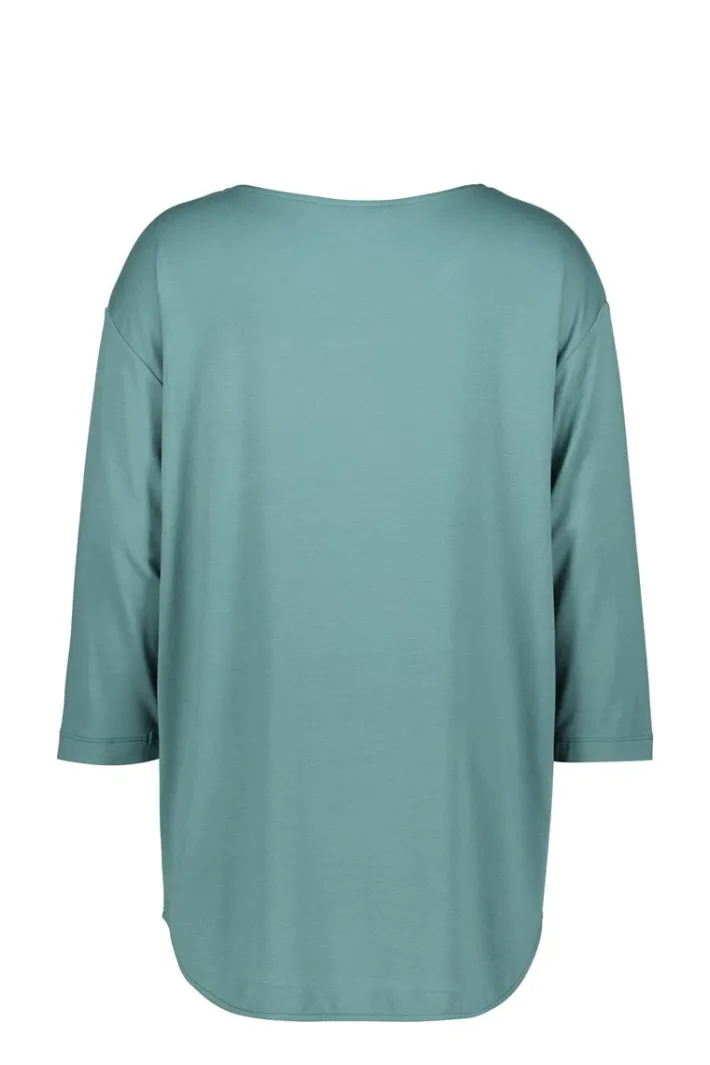 DiDi Loose tee crew 3/4 sleeves Atlantic green- Basics | T-shirts & Tops