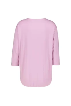 DiDi Loose tee crew 3/4 sleeves in Mauve Mist- Basics | T-shirts & Tops
