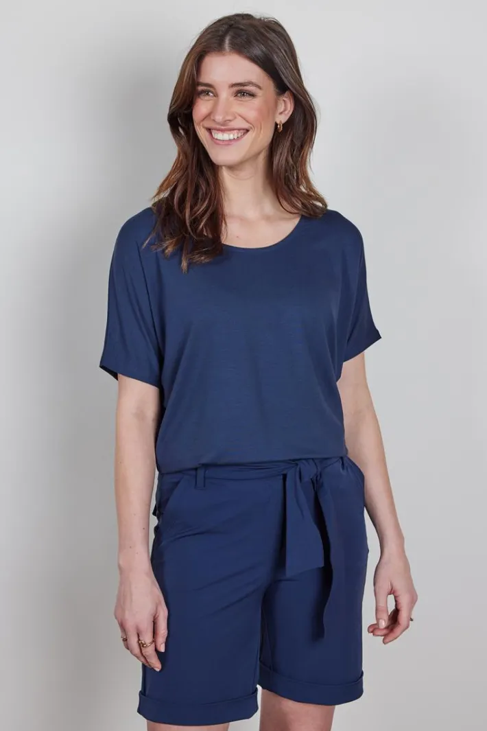 DiDi Loose tee Flow in dark blue- Basics | T-shirts & Tops