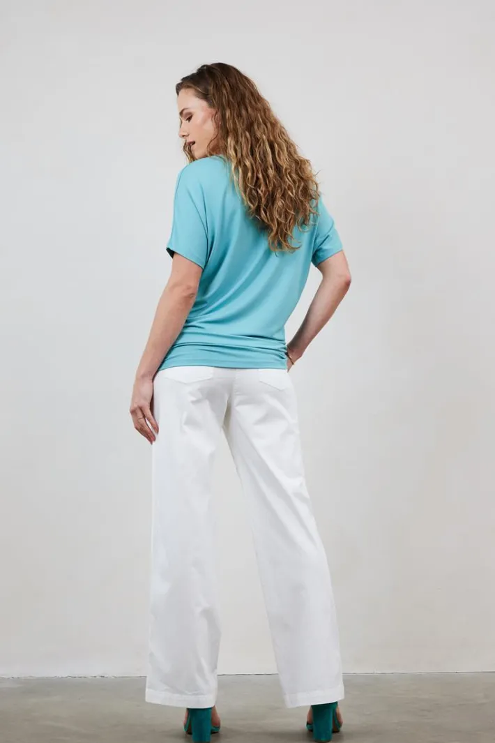 DiDi Loose tee Flow in dusty turquoise- Basics | T-shirts & Tops