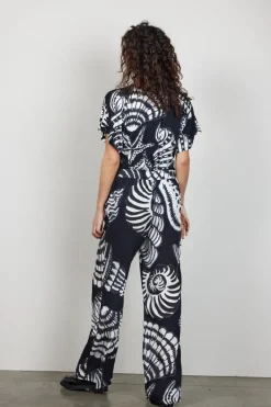 DiDi Loose tee Jeska in Black with Shell Symphony XXL print- T-shirts & Tops